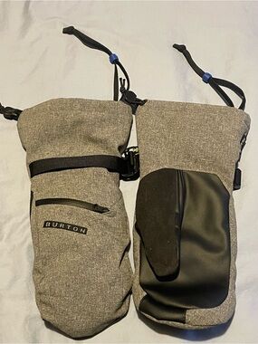 Burton Heather Gray and Black Snow Mittens